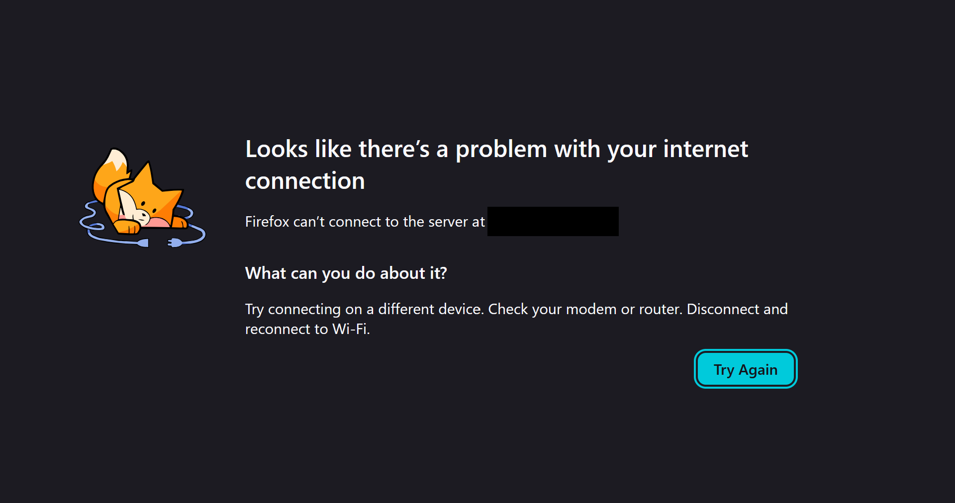 Firefox no connection